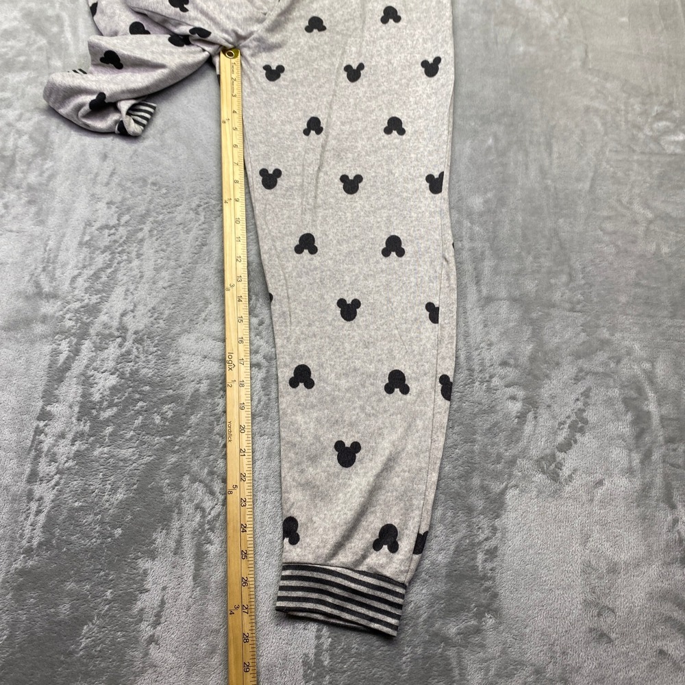 Disney Mickey Mouse Pajama‎ Set Gray Long Sleeve Top Pants Women's Medium - Picture 11 of 16